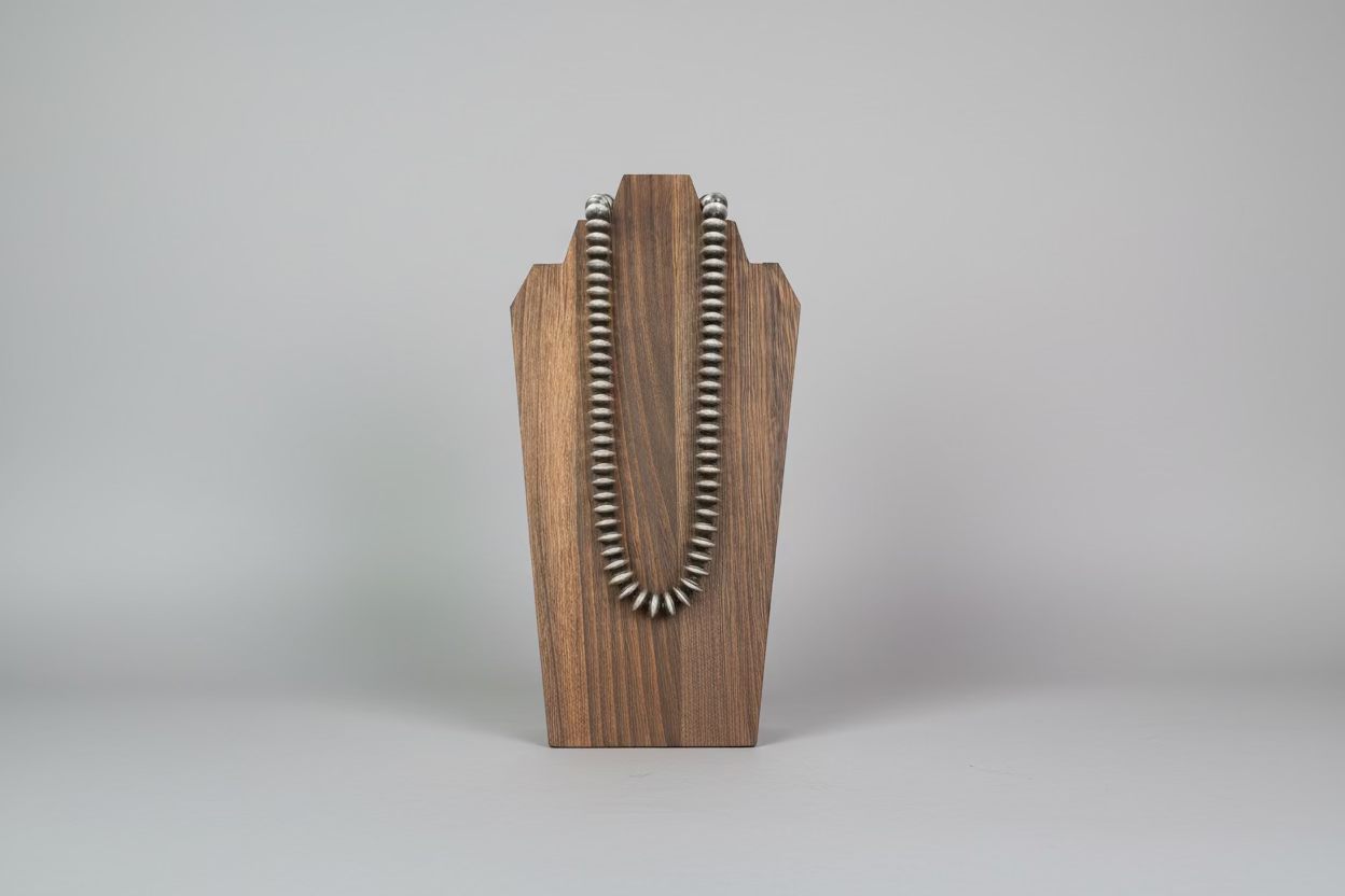 20.5" Handmade Navajo Saucer Pearls 13.5mm