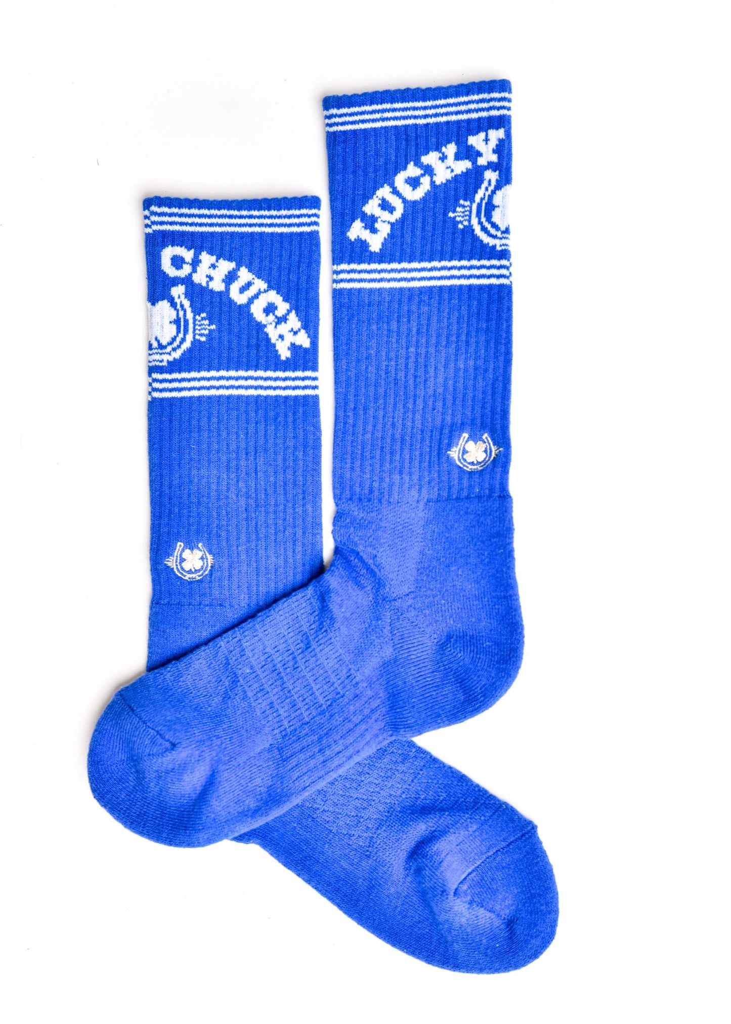 Retro Lucky Chuck® Boot Socks, Blue