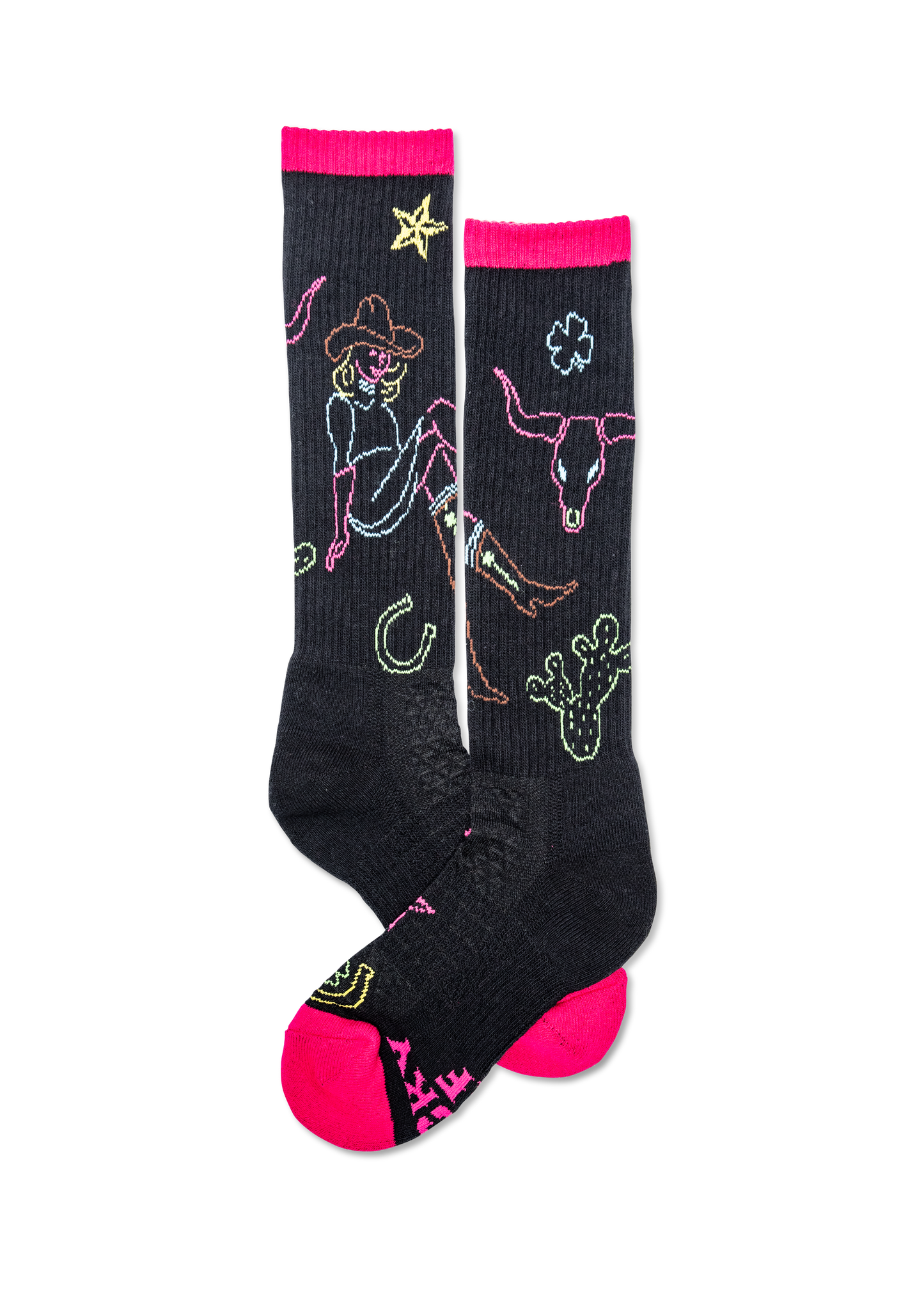 Neon Cowgirl, Lucky Chuck® Boot Socks
