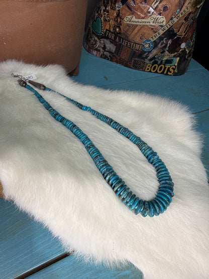20" Turquoise Disc Necklace