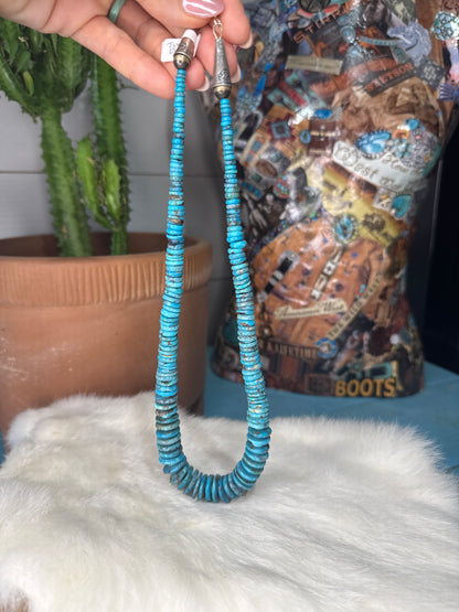 20" Turquoise Disc Necklace