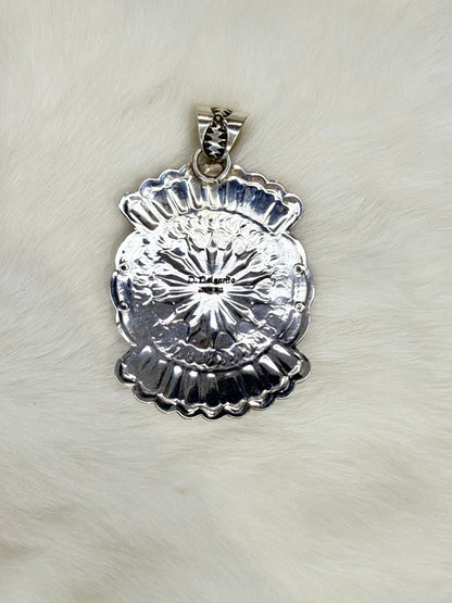 D. Delgarito Sterling Silver and Turquoise Pendant