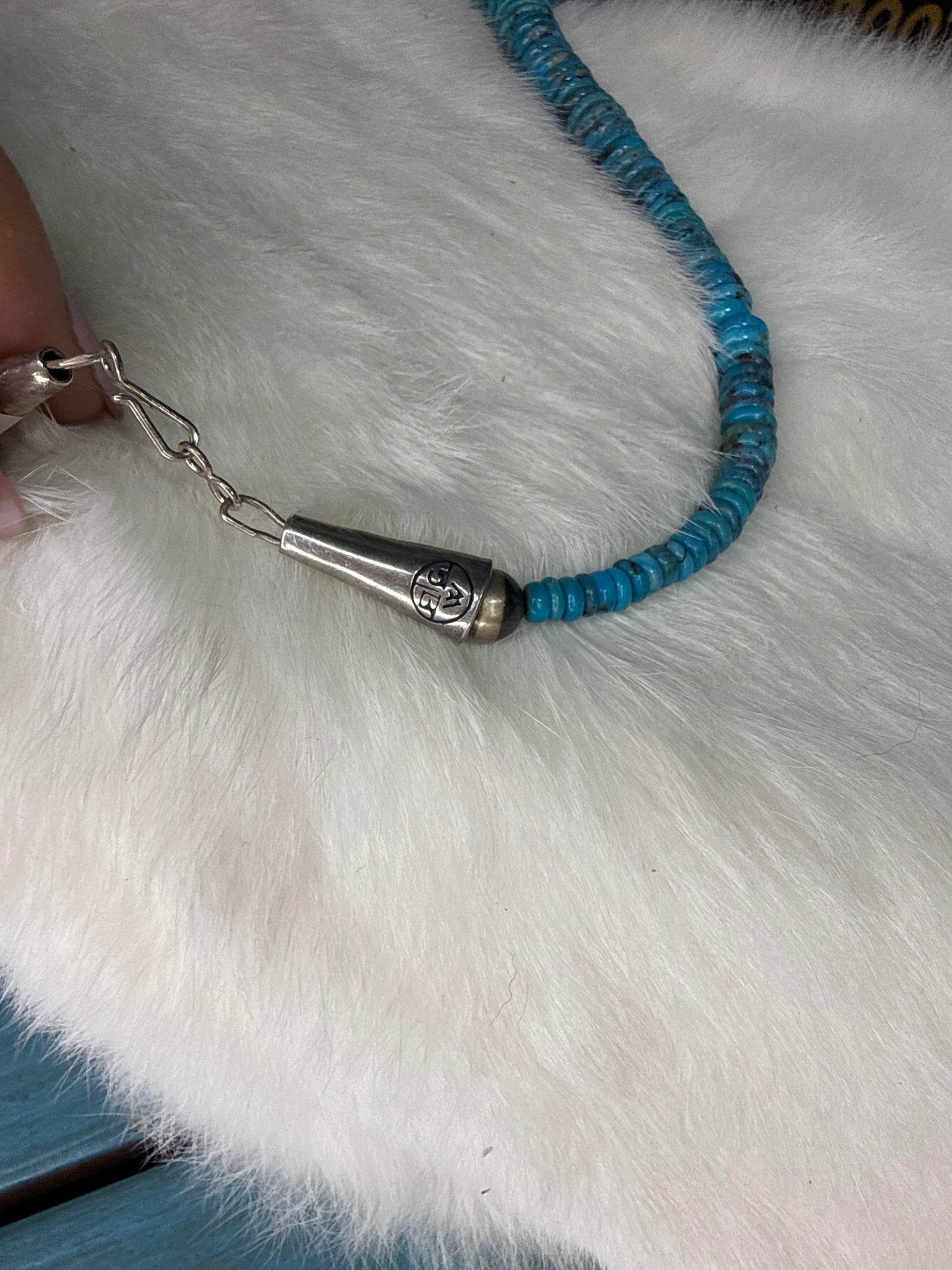 20" Turquoise Disc Necklace