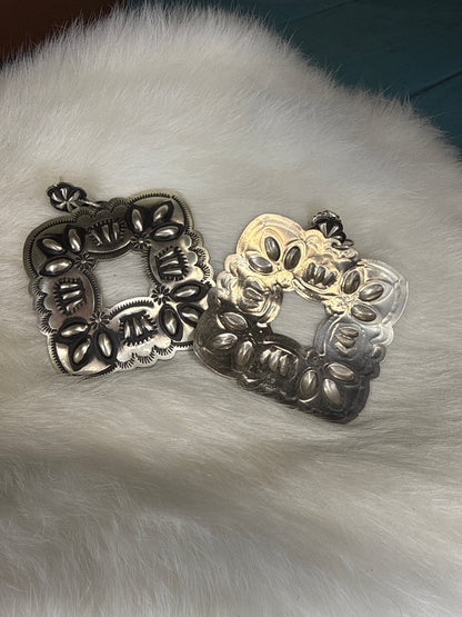 Leander Tahe Square Concho Earrings