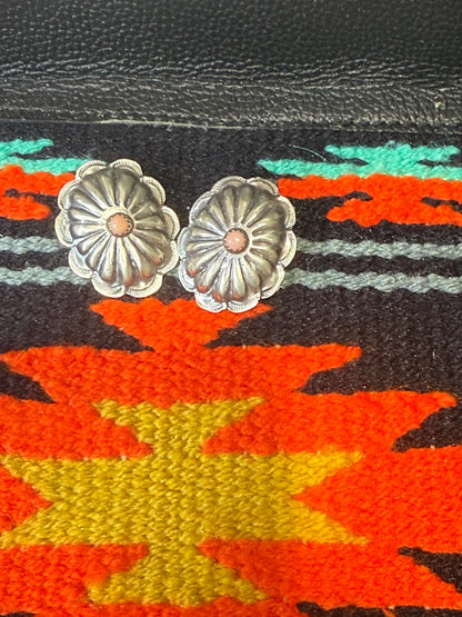 Pink Conch Concho Earrings