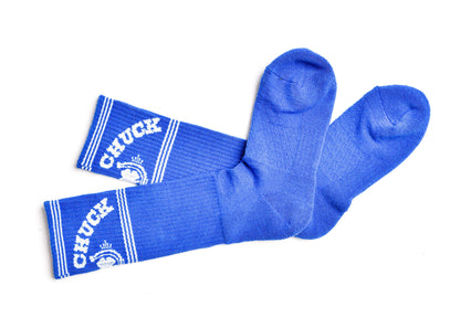 Retro Lucky Chuck® Boot Socks, Blue