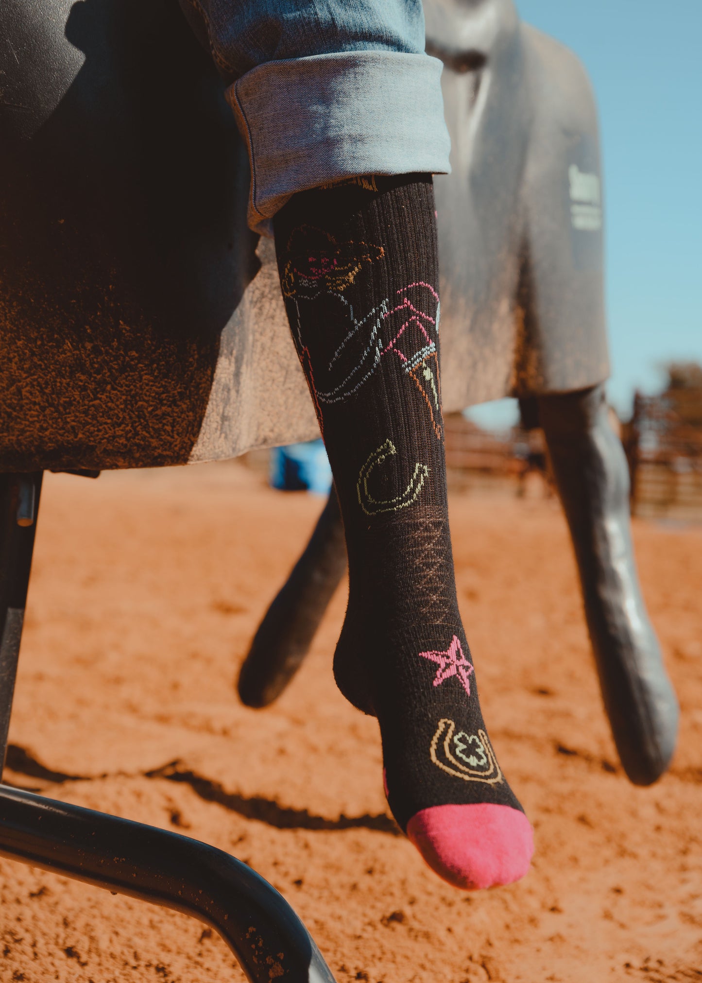 Neon Cowgirl, Lucky Chuck® Boot Socks