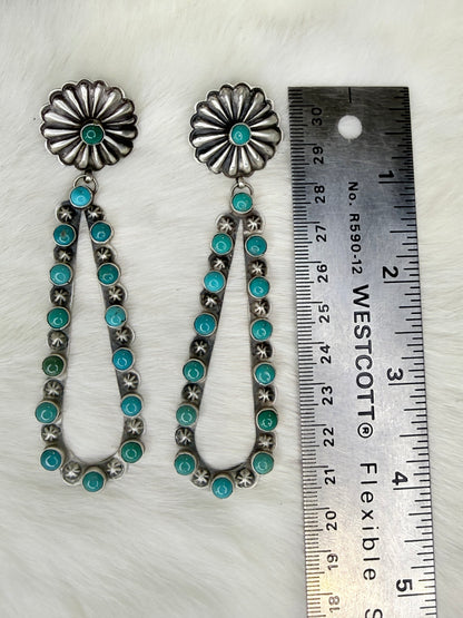 Eugene Charley Sterling Silver Earrings with Turquoise