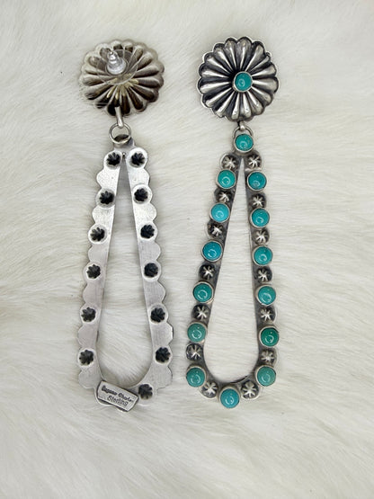 Eugene Charley Sterling Silver Earrings with Turquoise