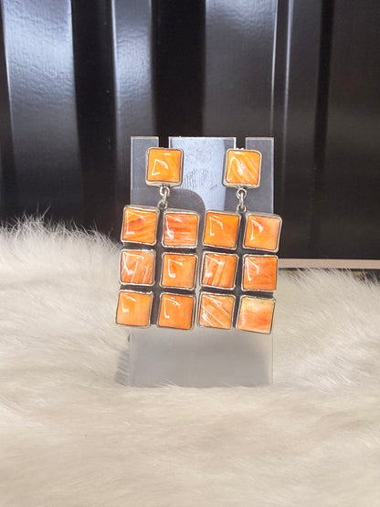 Federico Jimenez Spiny Orange Earrings