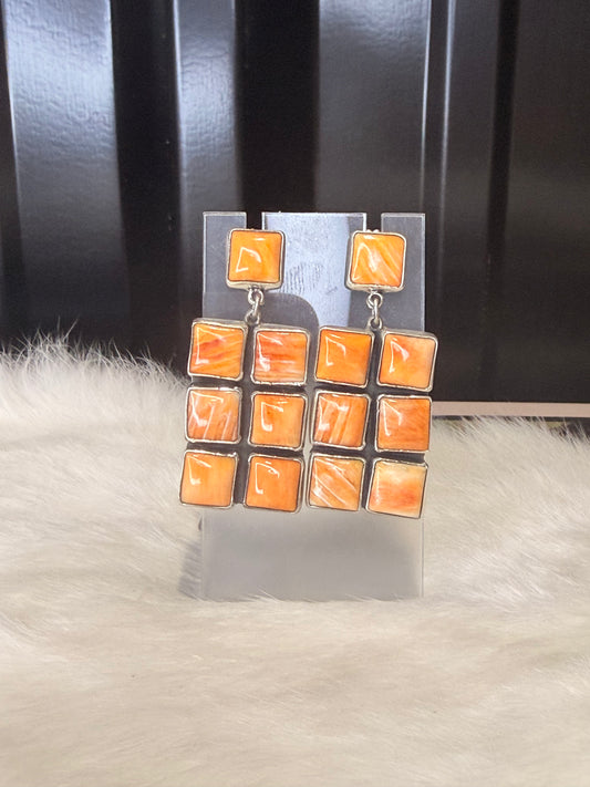 Federico Jimenez Spiny Orange Earrings