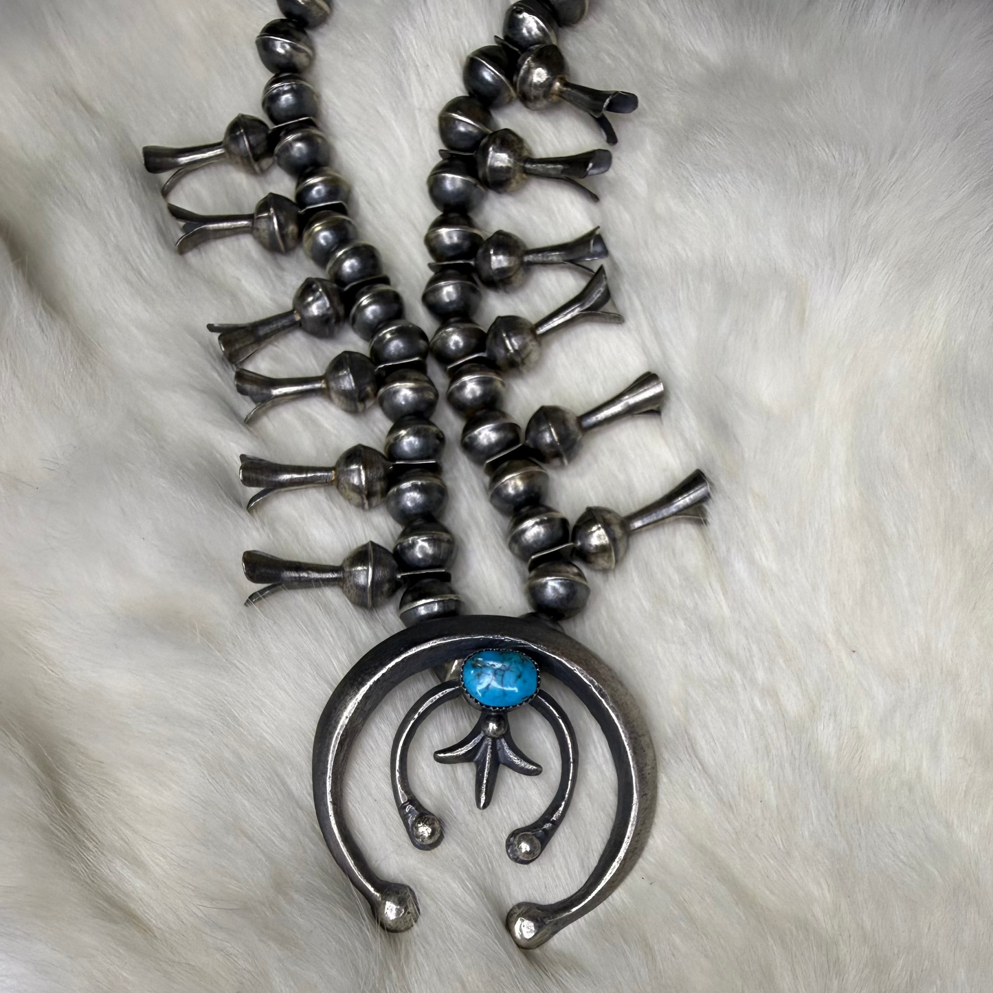 Gilbert Martin Handmade Squash Blossom with Kingman