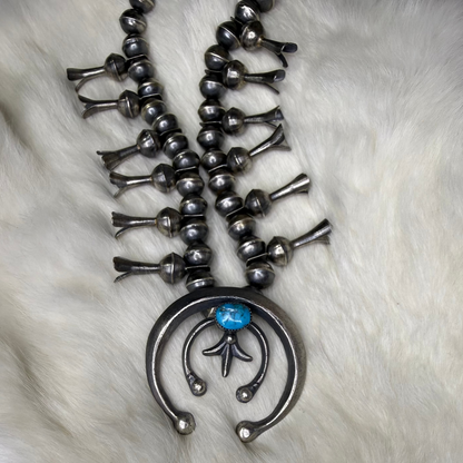 Gilbert Martin Handmade Squash Blossom with Kingman