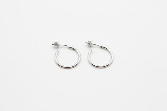 Elaine Tahe Sterling Hoop Earrings